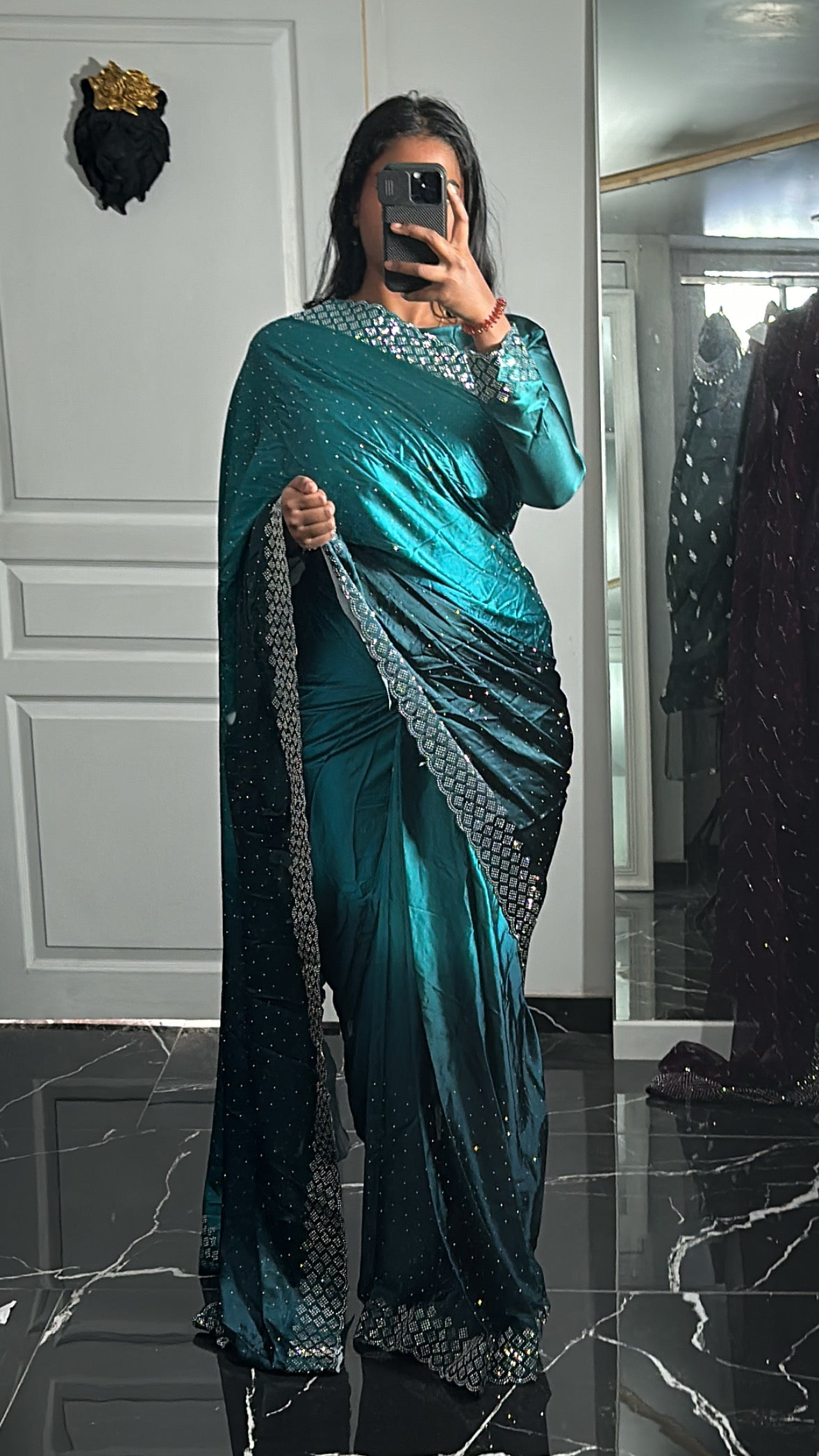 Dégradé bleu- One minute saree