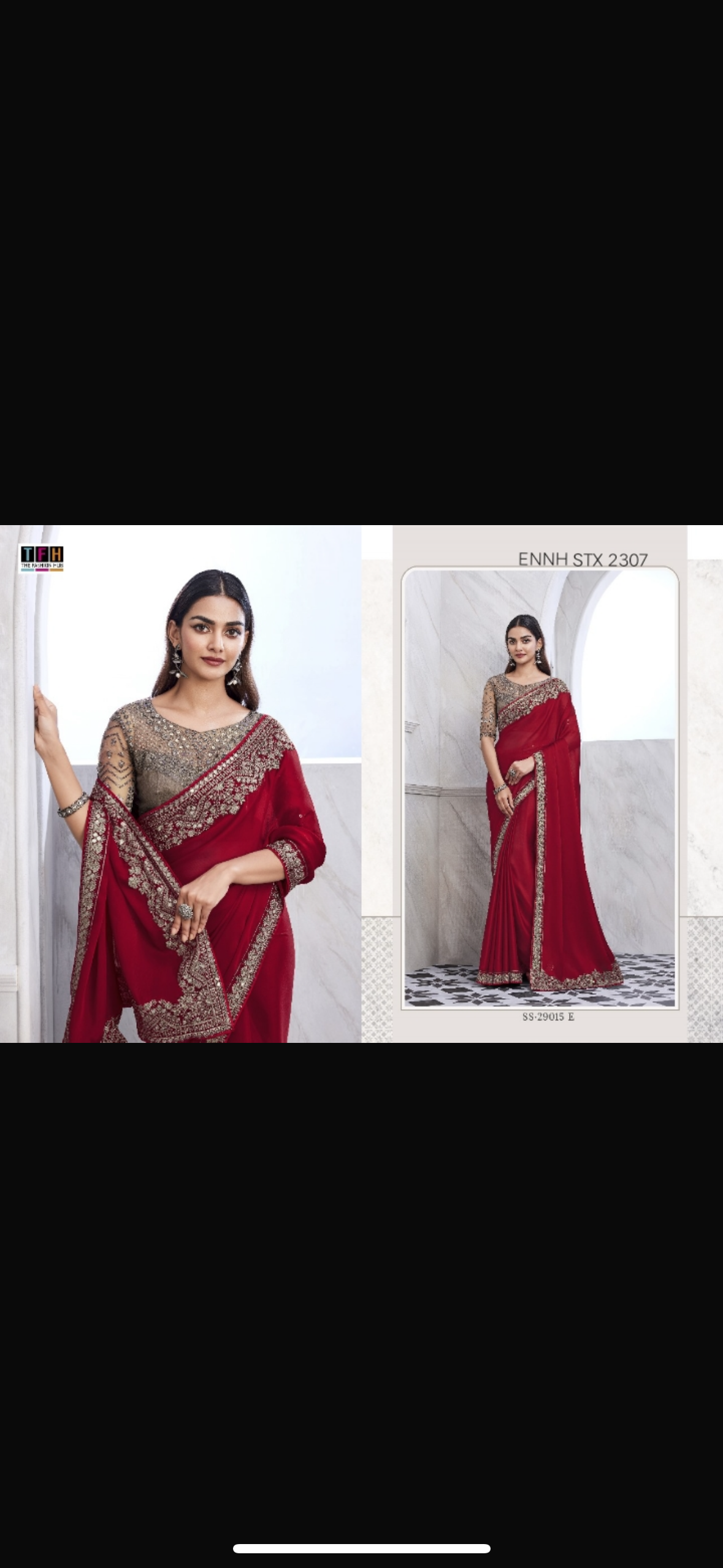 Red & Brown one minute saree