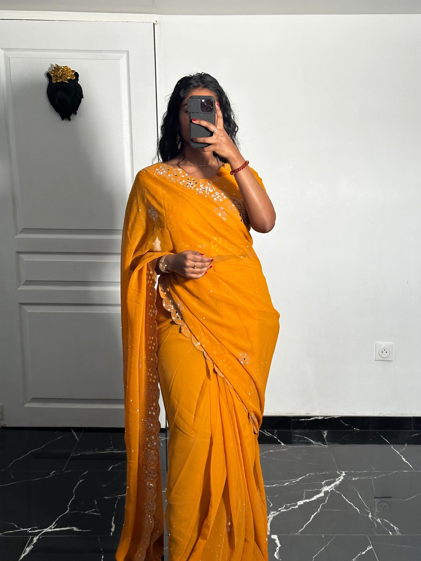 One minute georgette saree