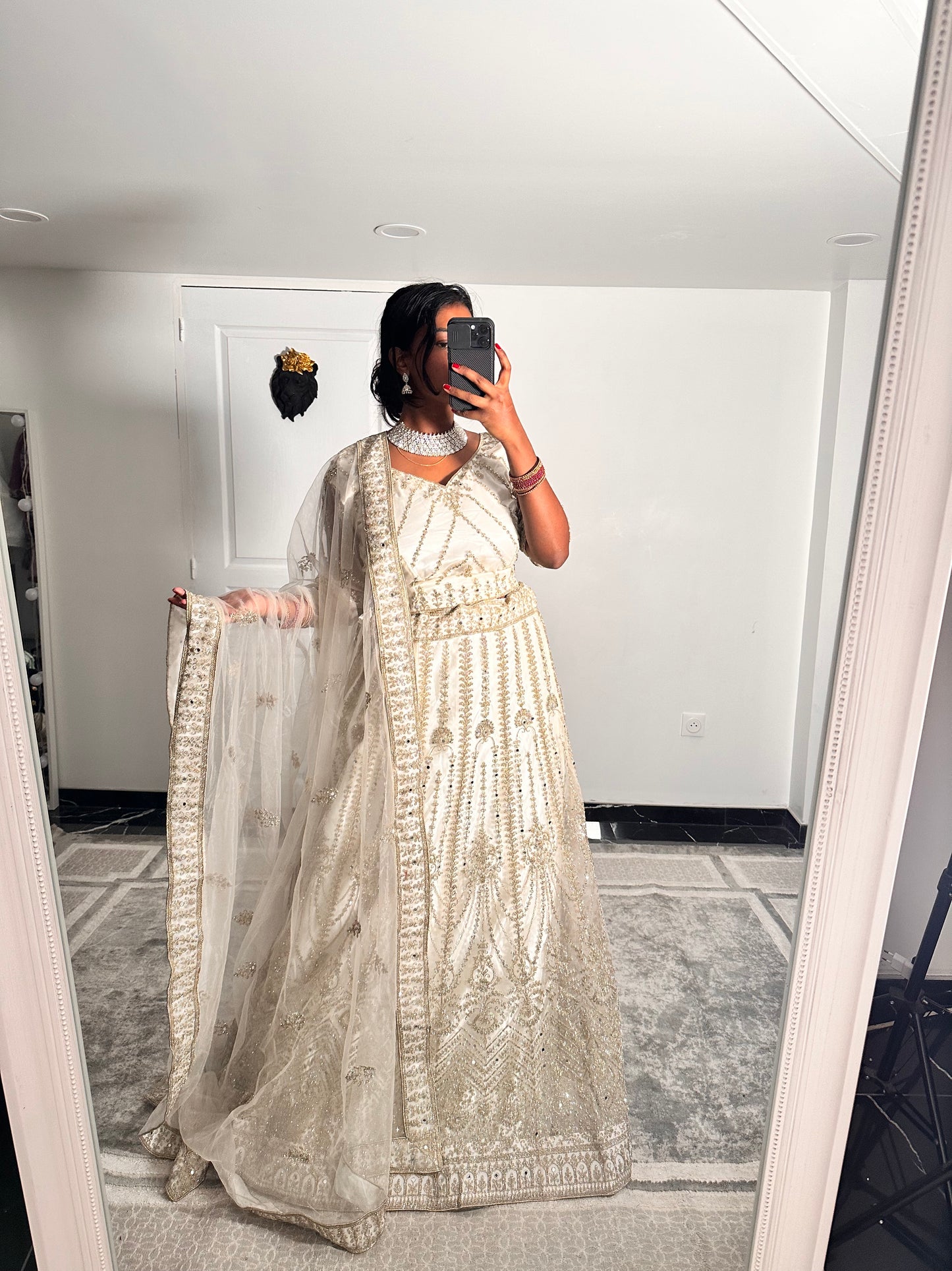 CREAMY Lehenga