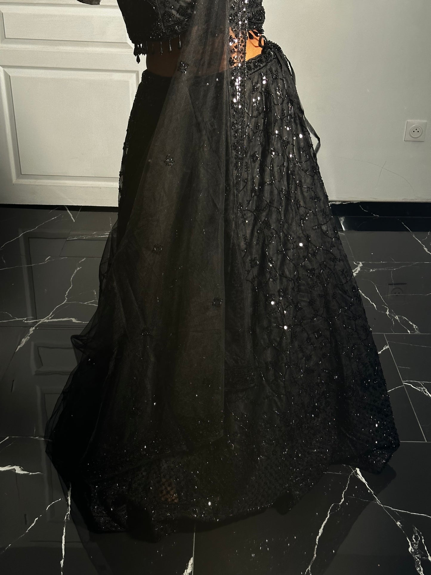 Lehenga noir intense