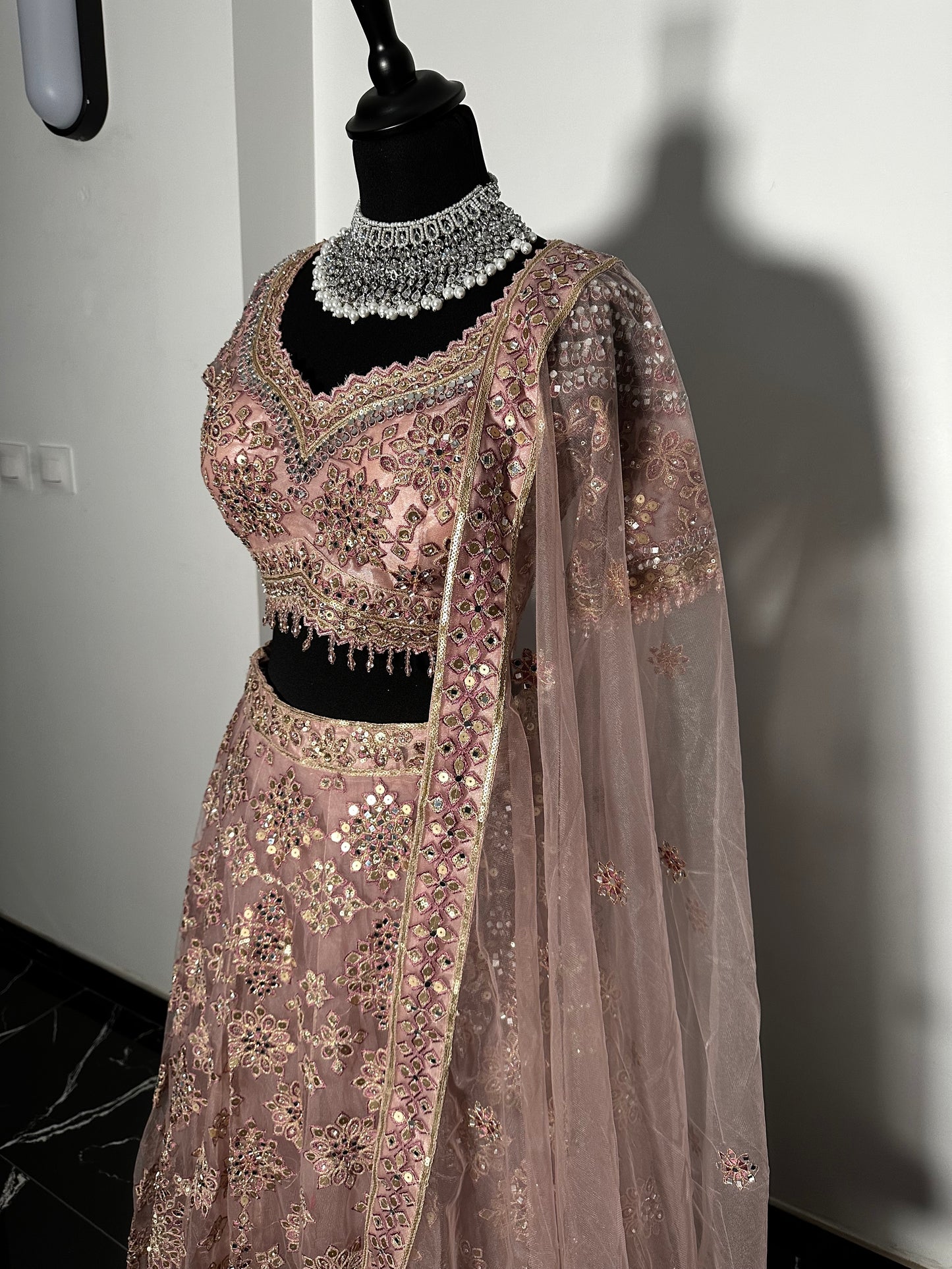 Lehenga rose ambré