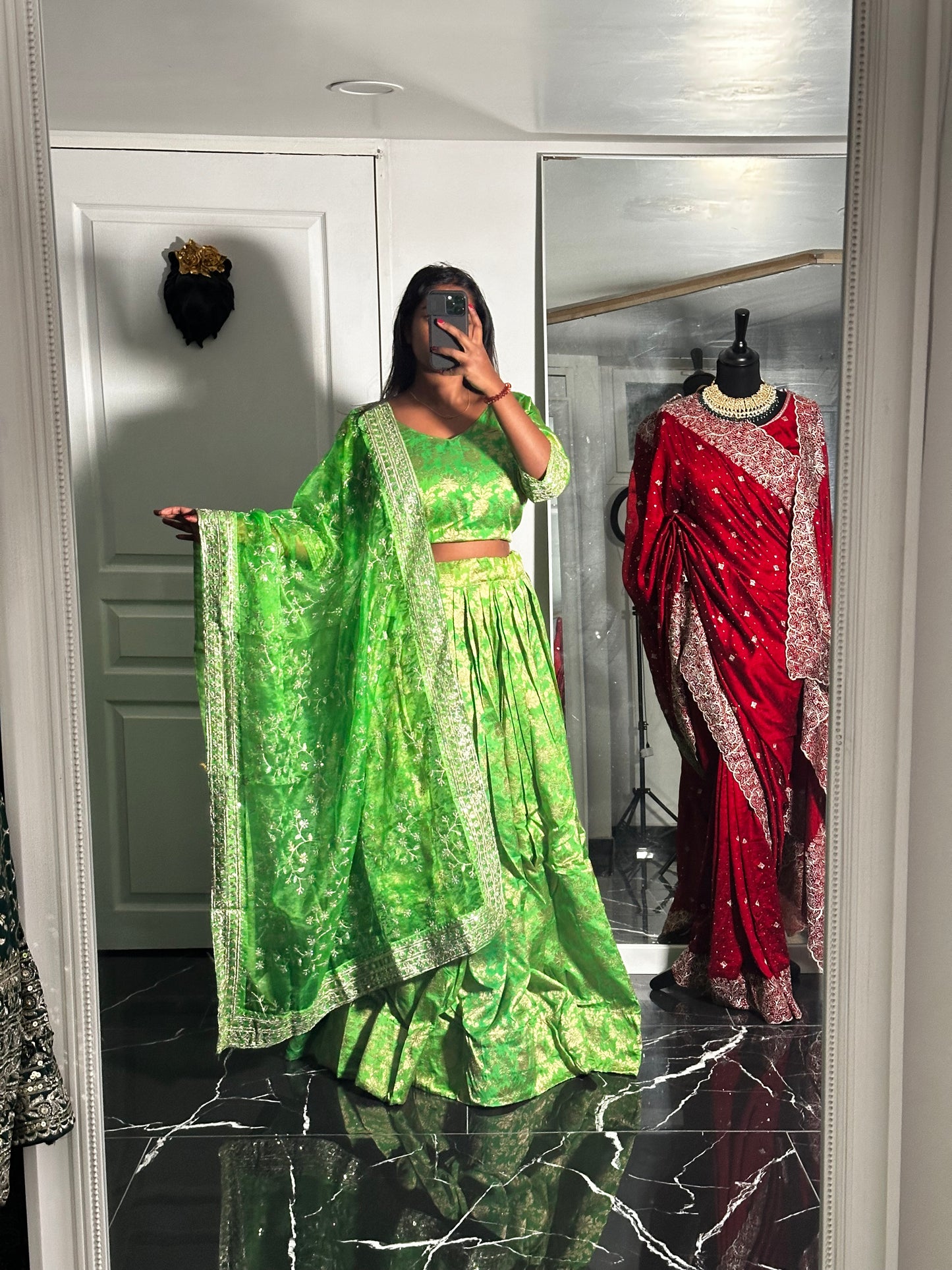 Vert pomme lehenga