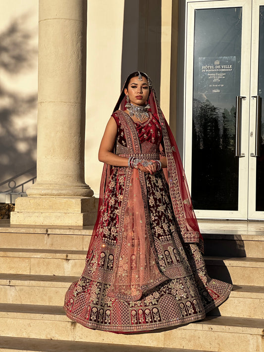 Bridal lehenga Rouge