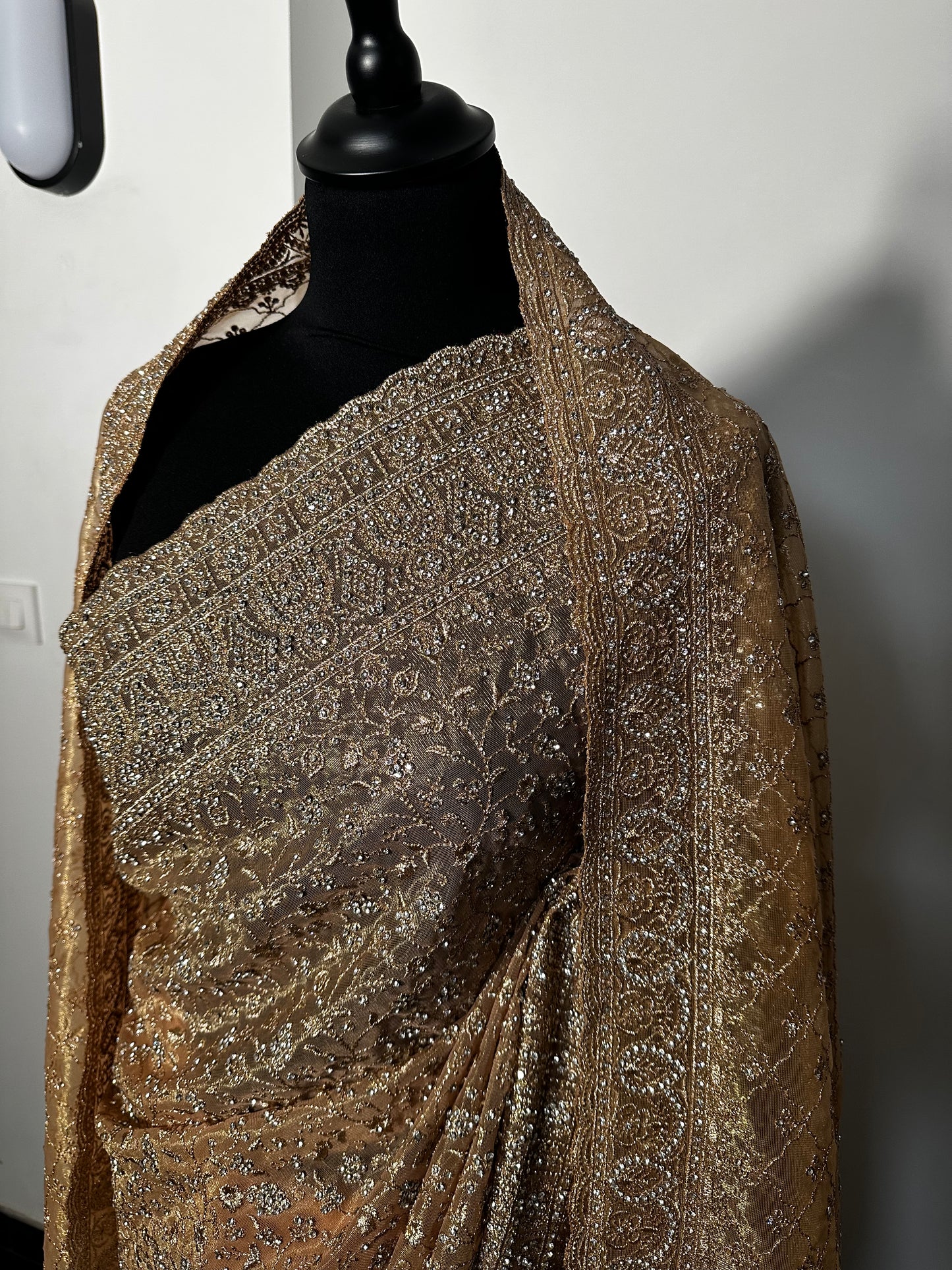 Saree héritage royal or