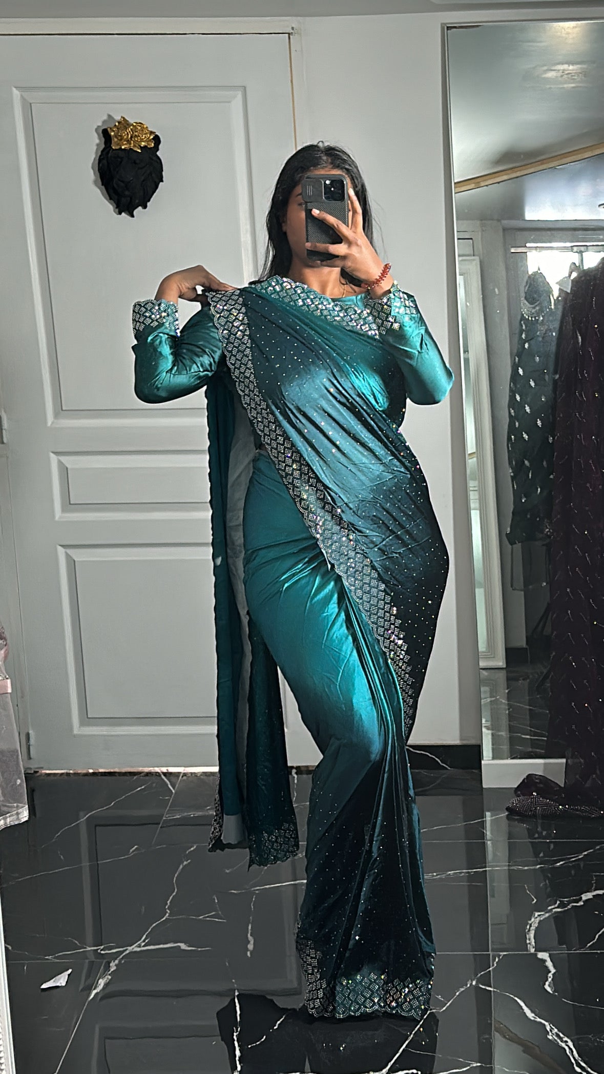 Dégradé bleu- One minute saree