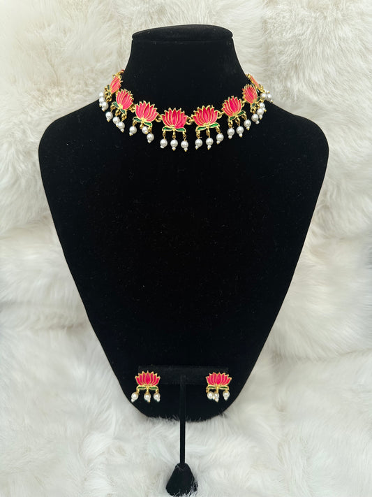 Set de lotus rose