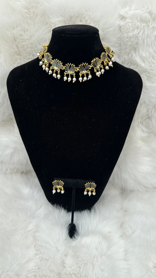Set de lotus noir