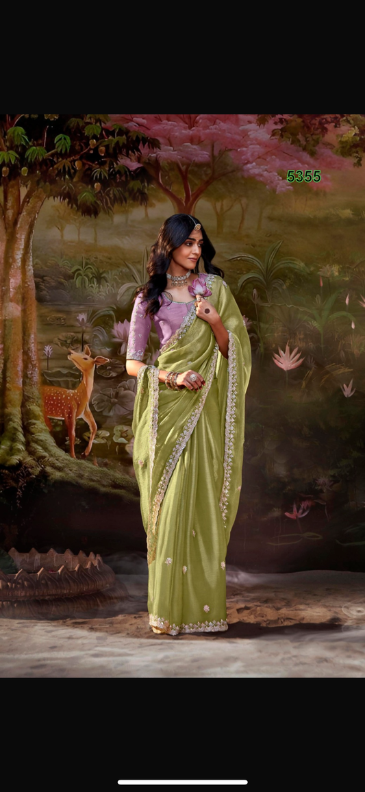 Pista one minute saree