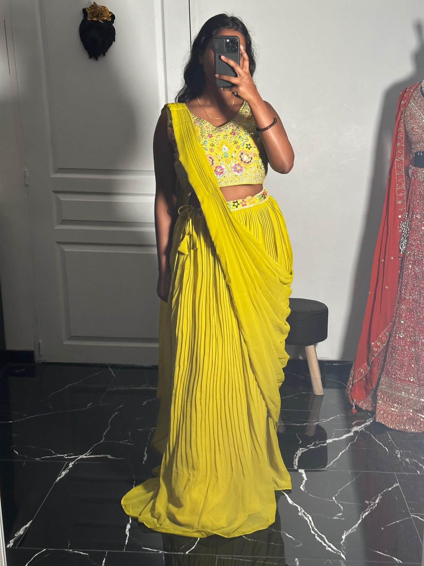 Lehenga gilet jaune