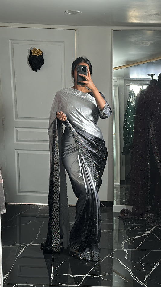 Dégradé gris - One minute saree