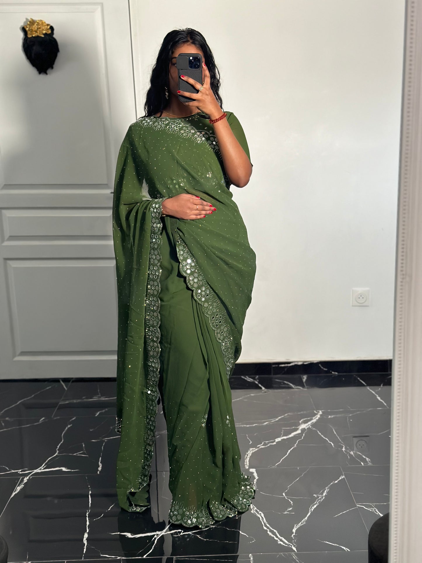 One minute georgette saree