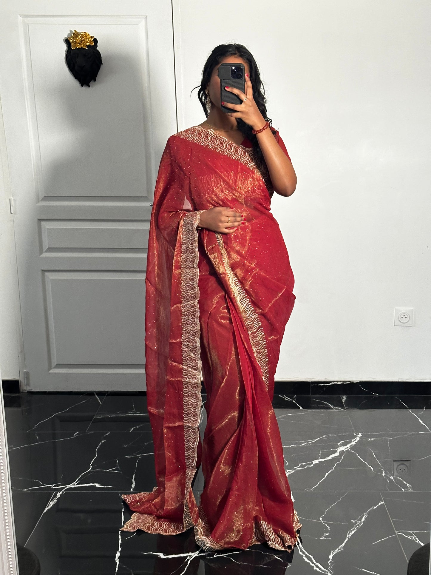 One minute chiffon saree