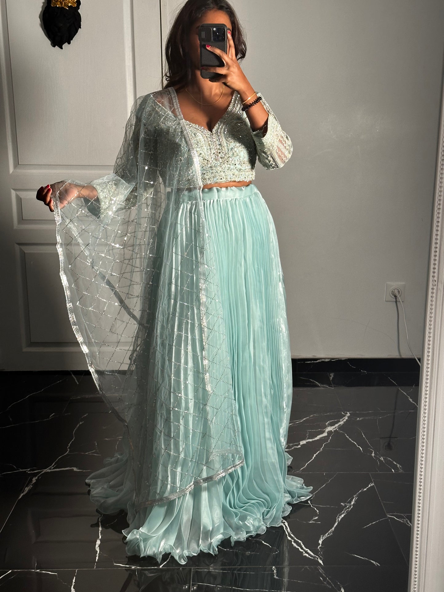 Lehenga Aqua Lumière