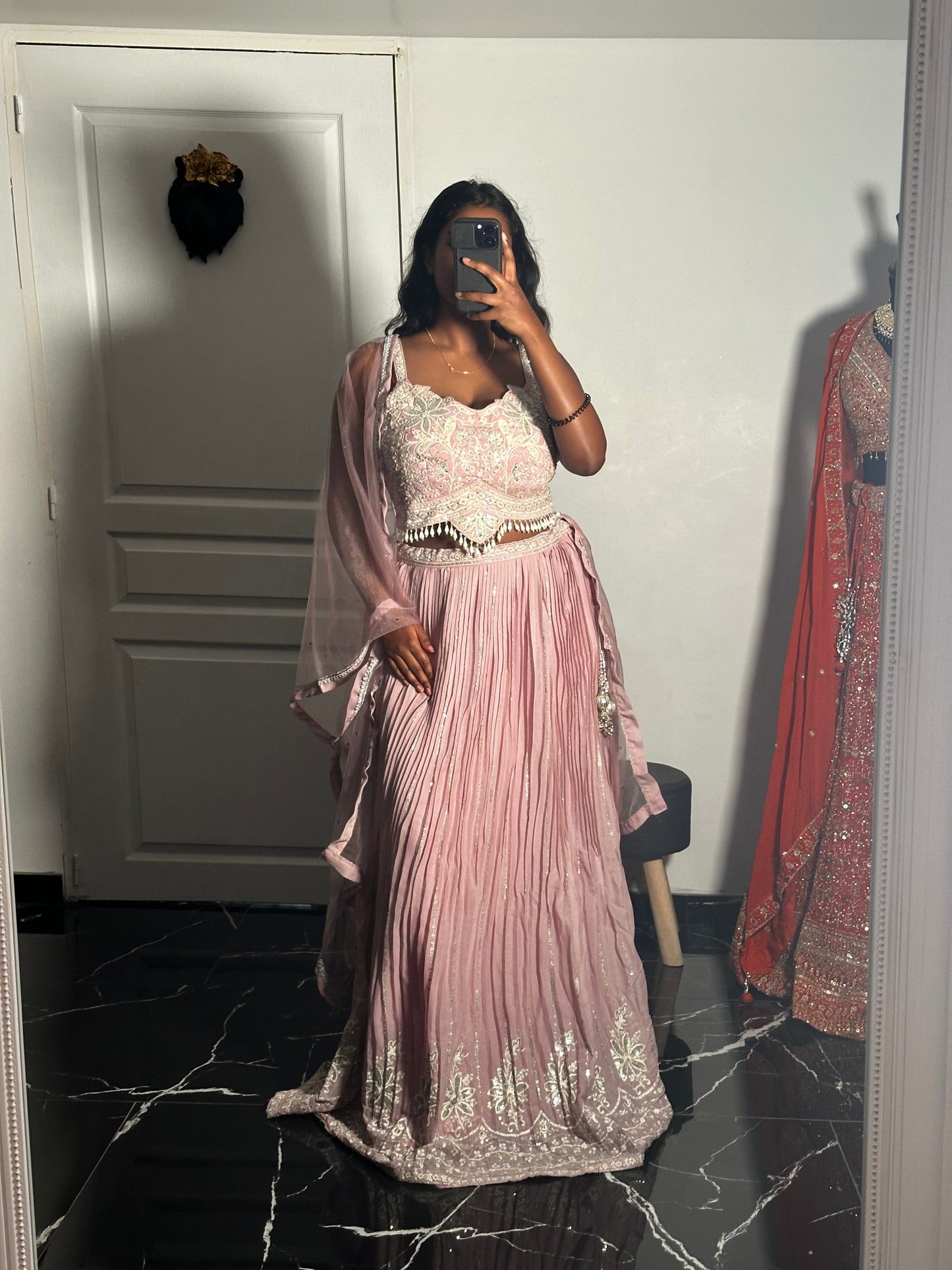 Lehenga rose pastel