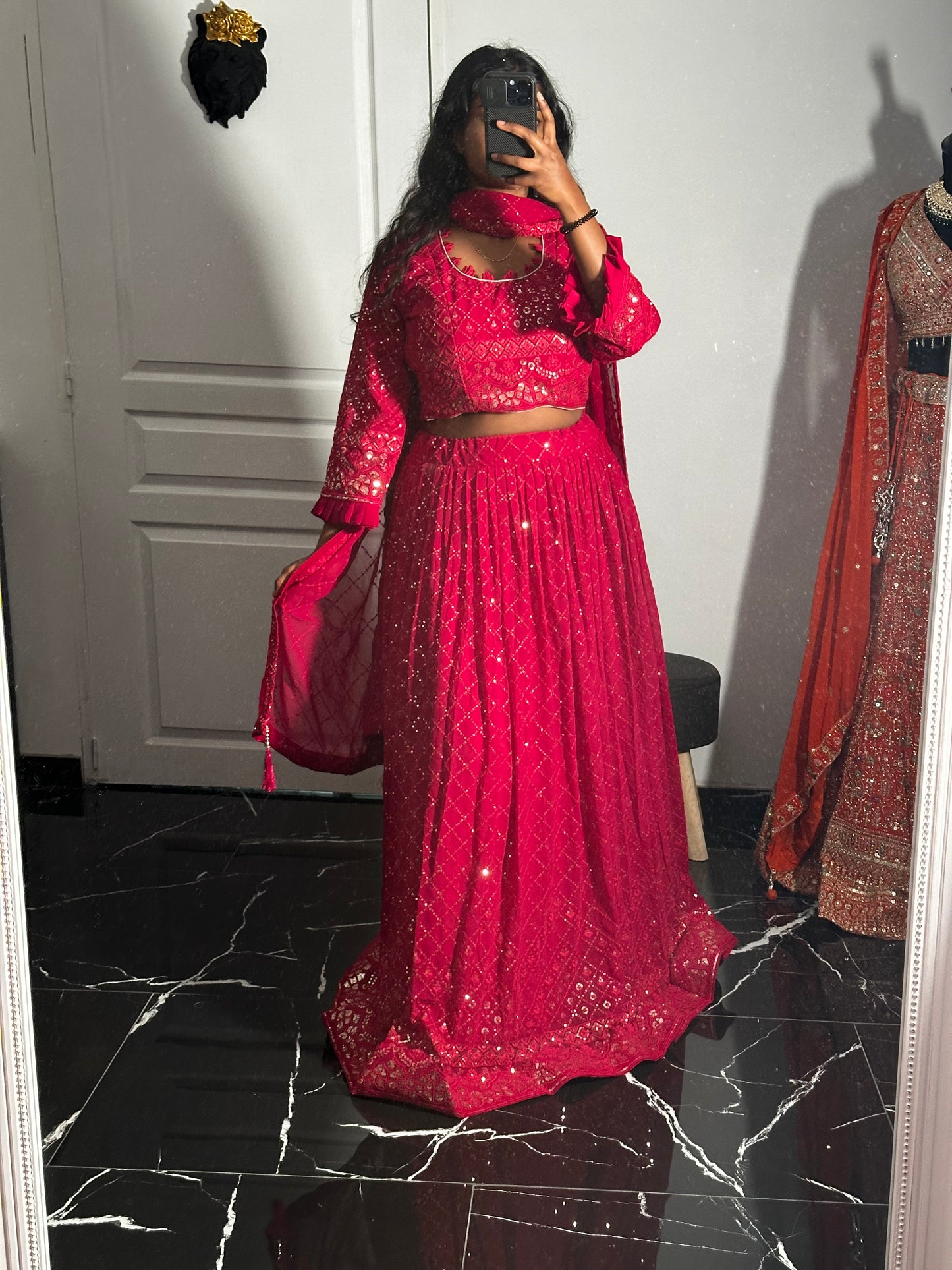 Lehenga Rose Fushia