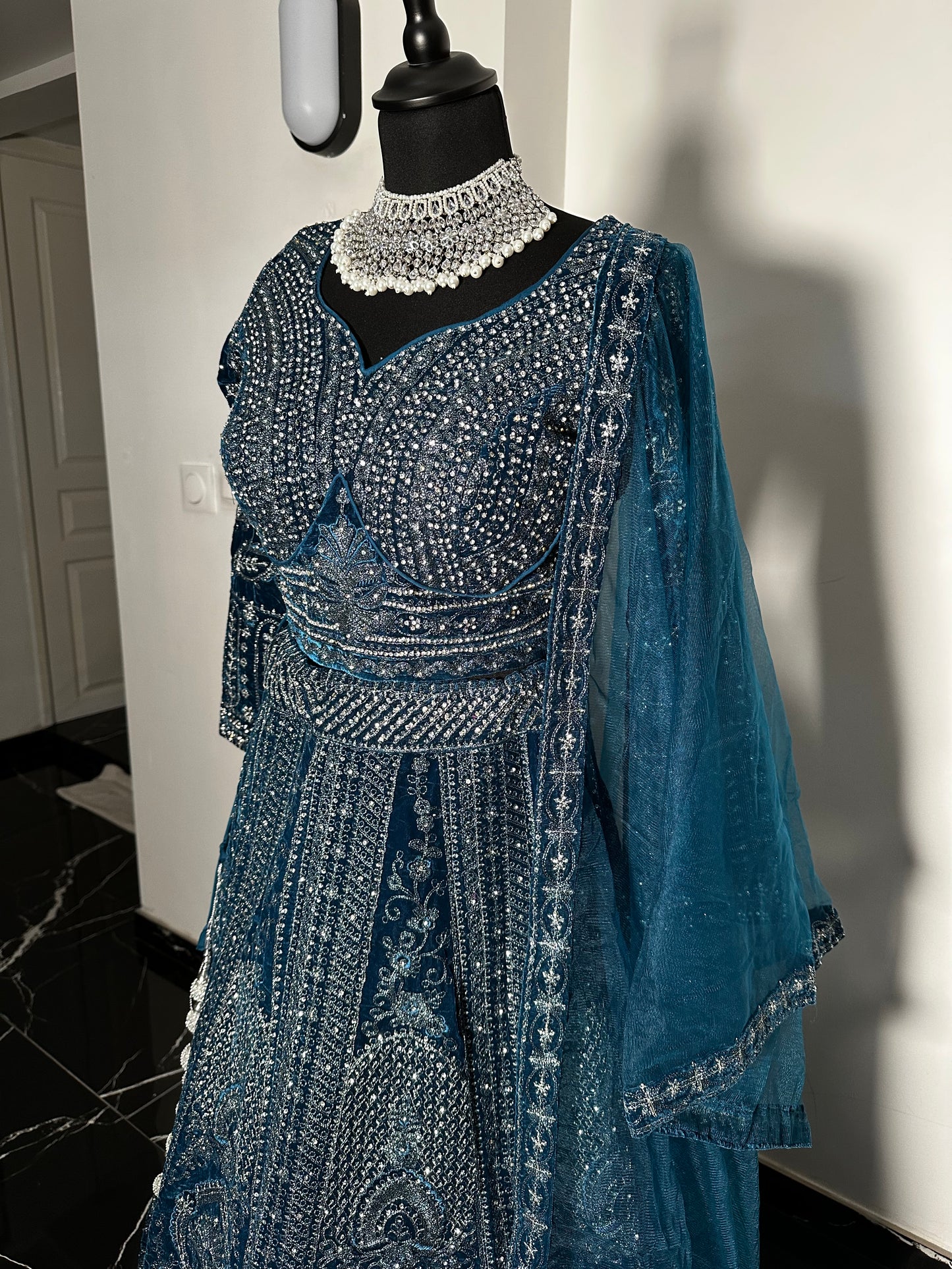 Lehenga royal bleu