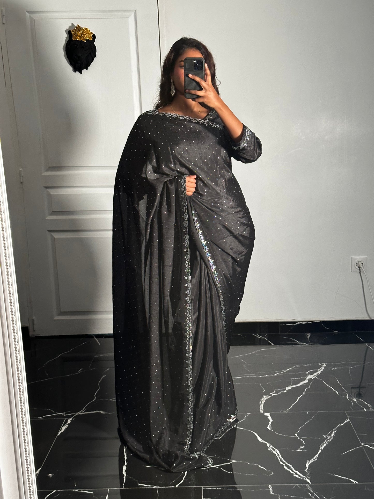 One minute saree noir