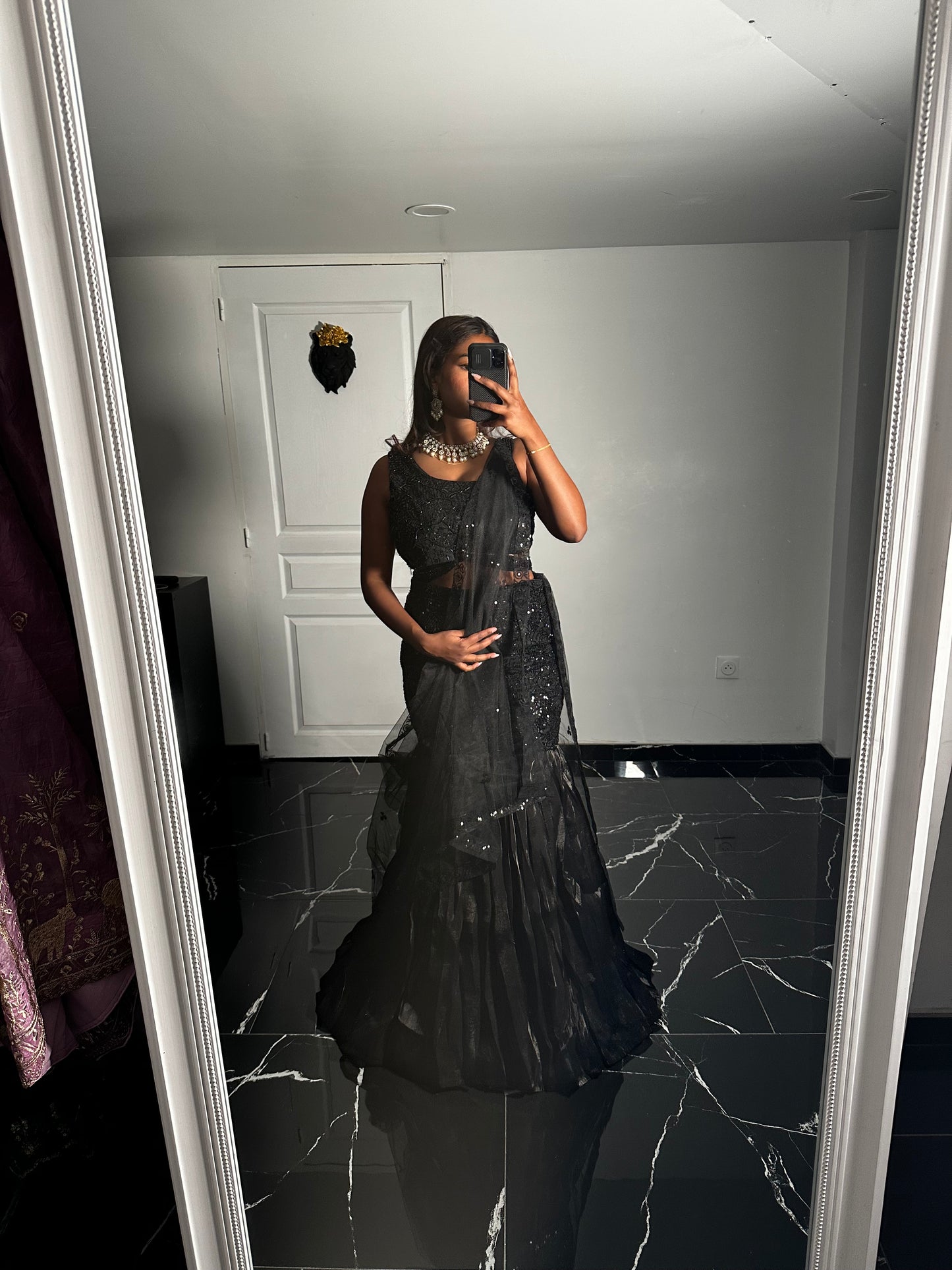 Lehenga sirène noir