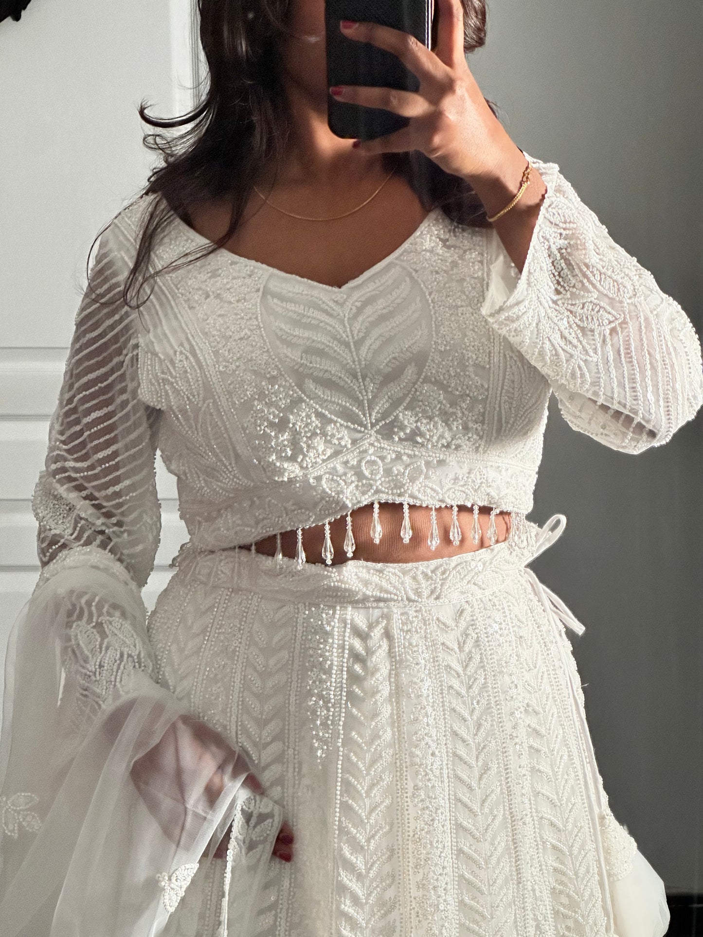 Lehenga ivoire élégance