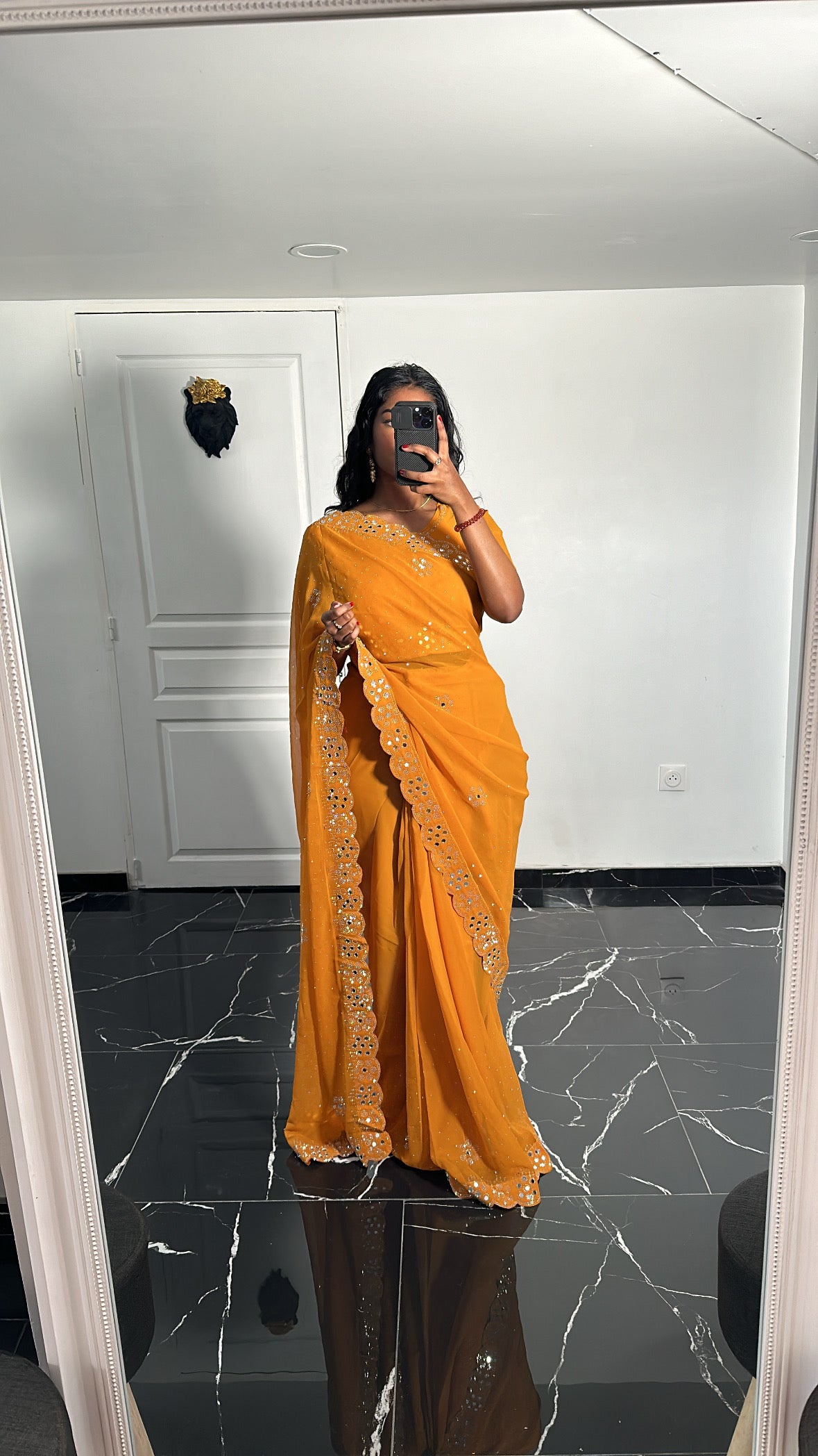 One minute georgette saree