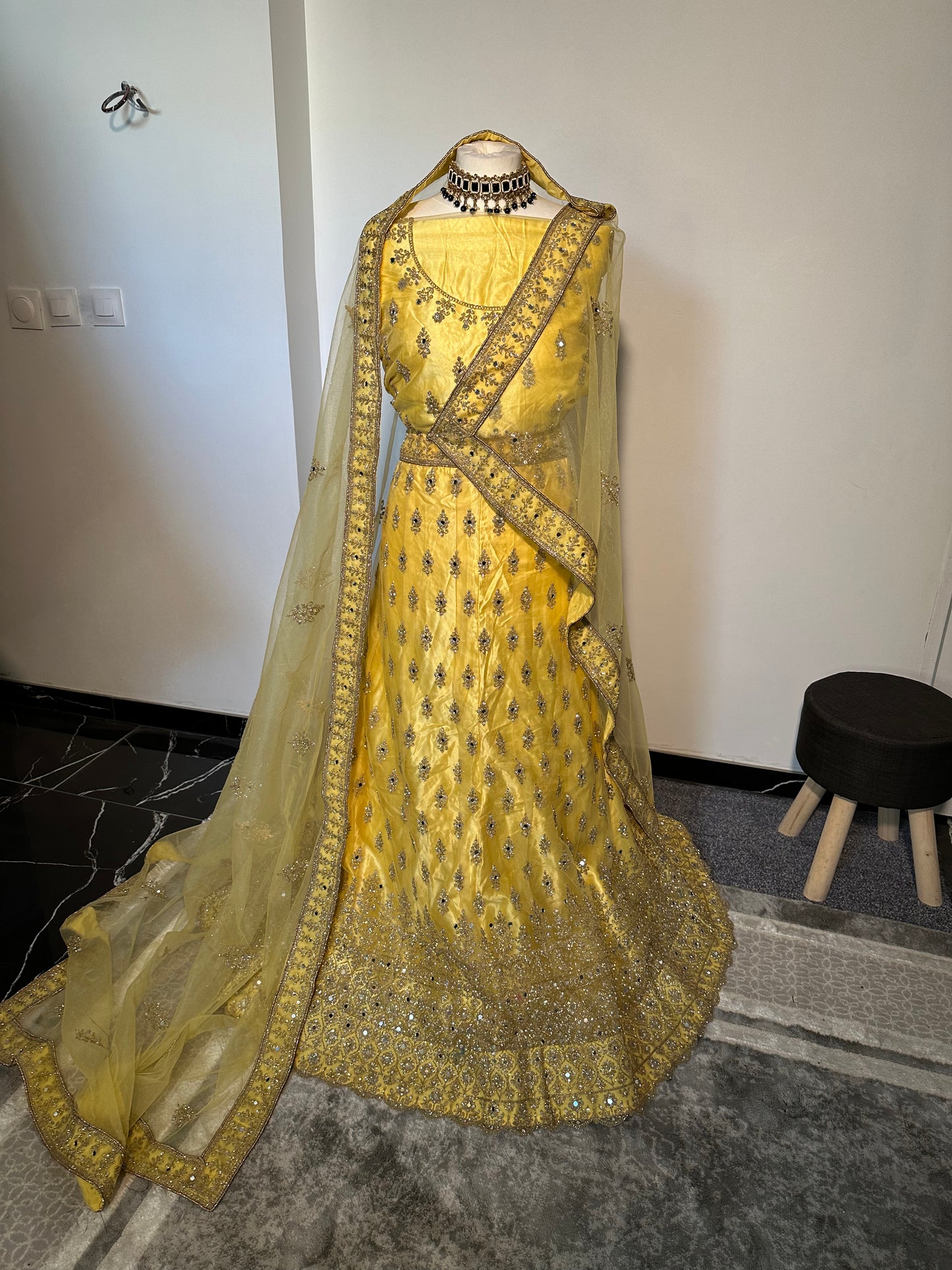 Pastel yellow Lehenga