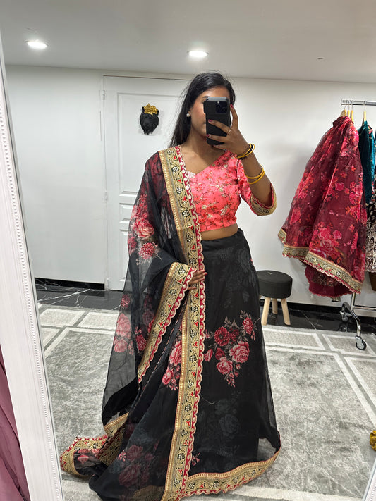 FLEURY BLACK lehenga