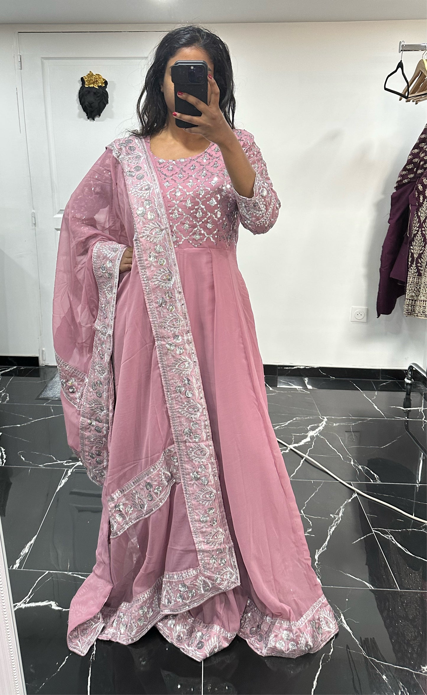 MIHIRA anarkali rose